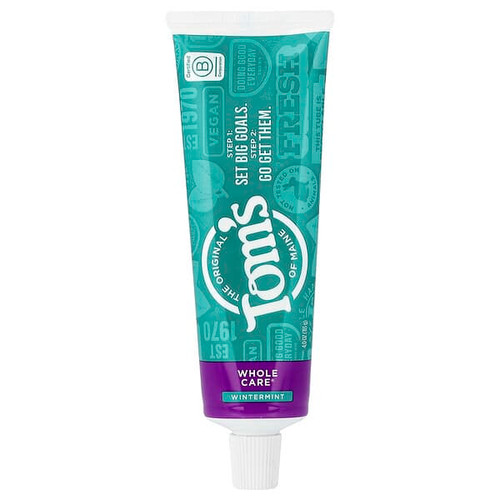 <img alt="Toms of Maine, Whole Care, Natural Anticavity Toothpaste with Fluoride, Wintermint, 4 oz (113 g)" title="Toms of Maine, Whole Care, Natural Anticavity Toothpaste with Fluoride, Wintermint, 4 oz (113 g),077326470206"
