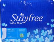 3 PACK OF Stayfree Ultra Thin Regular -- 44 Pads