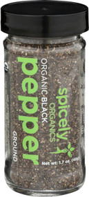 3 PACK OF Spicely Organic Black Pepper Ground -- 1.7 oz