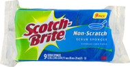 3 PACK OF Scotch Brite Non-Scratch Scrub Sponges -- 9 Sponges