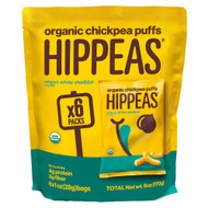 3 PACK OF Hippeas Organic Chickpea Puffs White Cheddar -- 6 oz