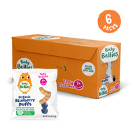 3 PACK OF Little Bellies Baby Bellies Organic Blueberry Puffs -- 0.42 oz Each / Pack of 6