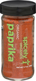 3 PACK OF Spicely Organics Paprika Jar -- 1.7 oz
