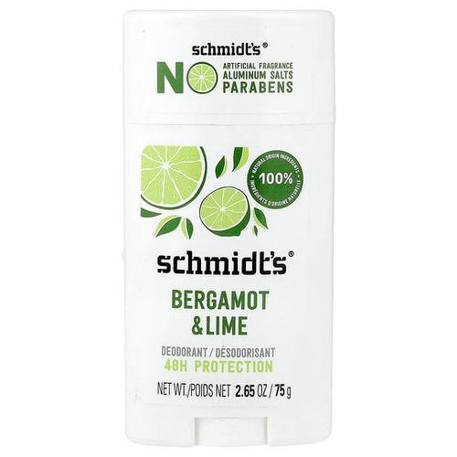 <img alt="Schmidts, Deodorant, Bergamot & Lime, 2.65 oz (75 g)" title="Schmidts, Deodorant, Bergamot & Lime, 2.65 oz (75 g),859139006038"