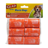 3 PACK OF Glad Pet Waste Bags Scented- Tropical Breeze -- 90 Bags