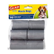 3 PACK OF Glad Pet Waste Bags Unscented -- 90 Bags