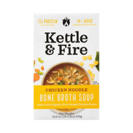 3 PACK OF Kettle & Fire Bone Broth Soup Chicken Noodle -- 16.9 oz