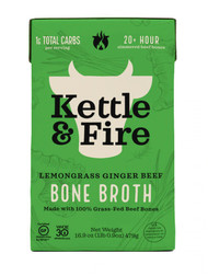 3 PACK OF Kettle & Fire Lemongrass Ginger Beef Bone Broth -- 16.9 oz