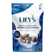 3 PACK OF Lilys Sweets Dark Chocolate Covered Almonds -- 3.5 oz