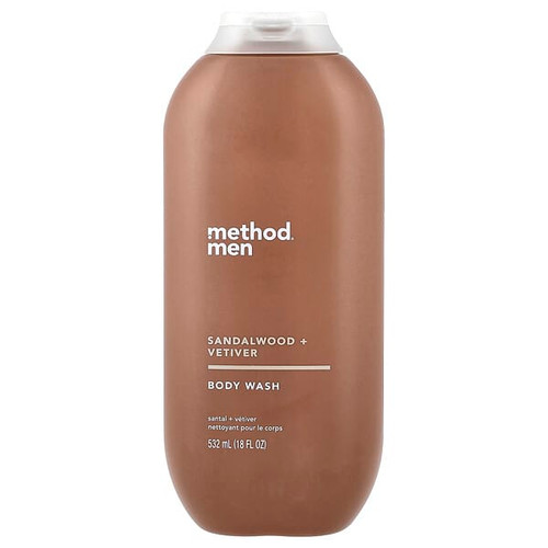 <img alt="Method, Men, Body Wash, Sandalwood + Vetiver, 18 fl oz (532 ml)" title="Method, Men, Body Wash, Sandalwood + Vetiver, 18 fl oz (532 ml),843536101717"