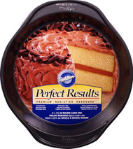 Wilton Perfect Results Nonstick Round Cake Pan, Black, 9 x 1 1/2 inch -- 1 Tray