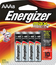 Energizer Max plus Power Seal AAA Alkaline Batteries -- 8 Pack