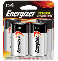 Energizer Max plus Power Seal D Alkaline Batteries -- 4 Pack