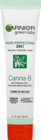 Garnier Green Labs Canna-B Pore Perfecting 3-in-1 Face Wash + Exfoliator + Mask -- 4.4 fl oz