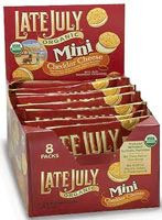 Late July Snacks Organic Mini Cheddar Cheese Crackers -- 32 Packs