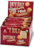 Late July Snacks Organic Peanut Butter Crackers -- 1.25 oz Each / Pack of 32