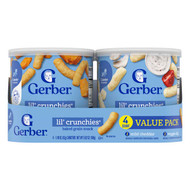 <img alt="Gerber, Lil Crunchies, Baked Grain Snack, 8+ Months, Mild Cheddar and Veggie Dip, 4 Canisters, 1.48 oz (42 g) Each" title="Gerber, Lil Crunchies, Baked Grain Snack, 8+ Months, Mild Cheddar and Veggie Dip, 4 Canisters, 1.48 oz (42 g) Each,015000937997"