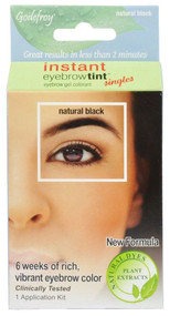 Godefroy Instant Eyebrow Tint Singles - Natural Black -- 1 Kit