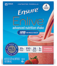 Ensure Enlive Advanced Nutrition Shake  Strawberry -- 4 Bottles