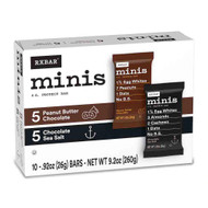 RXBAR Minis Protein Bars Variety Pack Chocolate Sea Salt and Peanut Butter Chocolate -- 10 Bars