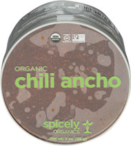 Spicely Organics Chili Ancho Ground Tin -- 3 oz