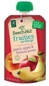 Beech-Nut Fruities Stage 2 Peach, Apple, Banana -- 3.5 oz Each / Pack of 12