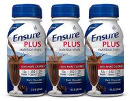 Ensure Plus Nutrition Shake Dark Chocolate 8oz -- 6 Bottles