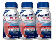 Ensure Plus Nutrition Shake Strawberry -- 6 Bottles