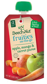 BeeAlive Fruities Stage 2 Apple Mango & Carrot -- 3.5 oz Each / Pack of 12