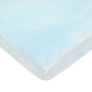 American Baby Heavenly Soft Chenille Mini Crib Sheet Blue -- 1 Sheet