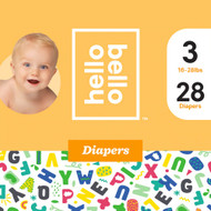 Hello Bello Jumbo Diapers Alphabet Soup - Size 3 -- 28 Diapers