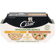 Cesar Wholesome Bowls Multipack Chicken and Chicken Sweet Potatoes & Green Beans -- 3 oz Each / Pack of 6
