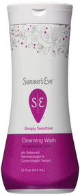 Summers Eve Simply Sensitive Cleansing Wash -- 15 oz Each / Pack of 3