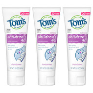 Toms of Maine Childrens Fluoride Anticavity Gel Toothpaste Fruitilicious -- 3 Pack