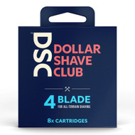 Dollar Shave Club Razor Refill Dispenser 4 Blades -- 8 Cartridges