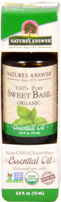 Natures Answer 100% Pure Organic Essential Oil Sweet Basil -- 0.5 fl oz