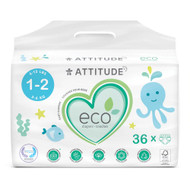 Attitude Baby Diapers Mini Size 1-2 -- 36 Diapers