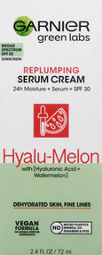 Garnier Green Labs Hyalu-Melon Replumping Serum Cream SPF 30 -- 2.4 fl oz