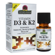 Natures Answer Vitamin D3 & K2 Drops -- 0.5 fl oz