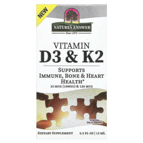 <img alt="Natures Answer, Vitamin D3 & K2, 0.5 fl oz (15 ml)" title="Natures Answer, Vitamin D3 & K2, 0.5 fl oz (15 ml),083000261398"