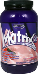Syntrax Matrix 2.0 Sustained-Release Protein Blend Strawberry Cream -- 32 oz