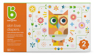 Babyganics Skin Love Diapers, Size 2 -- 90 Pack