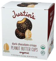 Justins Organic Crispy Peanut Butter Cup Caddy Dark Chocolate -- 15.84
