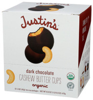 Justins Cashew Butter Cup Dark Chocolate -- 1.4 oz Each / Pack of 12