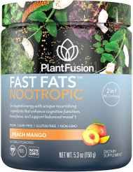 PlantFusion Fast Fats Nootropic Peach Mango -- 5.3 oz
