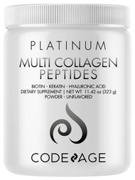 CodeAge Platinum Multi Collagen Peptides Unflavored -- 11.57 oz