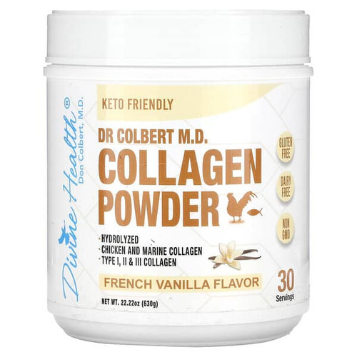 <img alt="Divine Health, Dr. Colbert M.D., Collagen Powder, French Vanilla, 22.22 oz (630 g)" title="Divine Health, Dr. Colbert M.D., Collagen Powder, French Vanilla, 22.22 oz (630 g),857772008211"