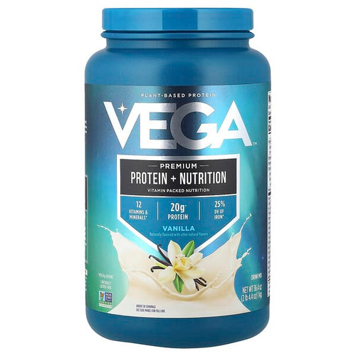 <img alt="Vega, Plant-Based Protein, Premium Protein + Nutrition, Vanilla , 2 lb 4.4 oz (1 kg)" title="Vega, Plant-Based Protein, Premium Protein + Nutrition, Vanilla , 2 lb 4.4 oz (1 kg),838766011196"