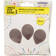 3 PACK OF Korbond Silver & Gold Balloons  12 pack