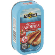 5 PACK of Deep Cove Sardines In Tomato Sauce 125g